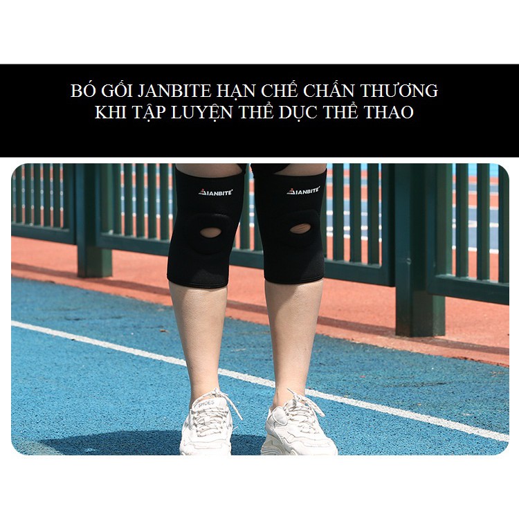 Bó Gối Băng Gối Bảo Vệ Khớp Gối Janbite Đai Dán Gối Khi Tập Gym Tập Thể Thao Cao Cấp Chính Hãng