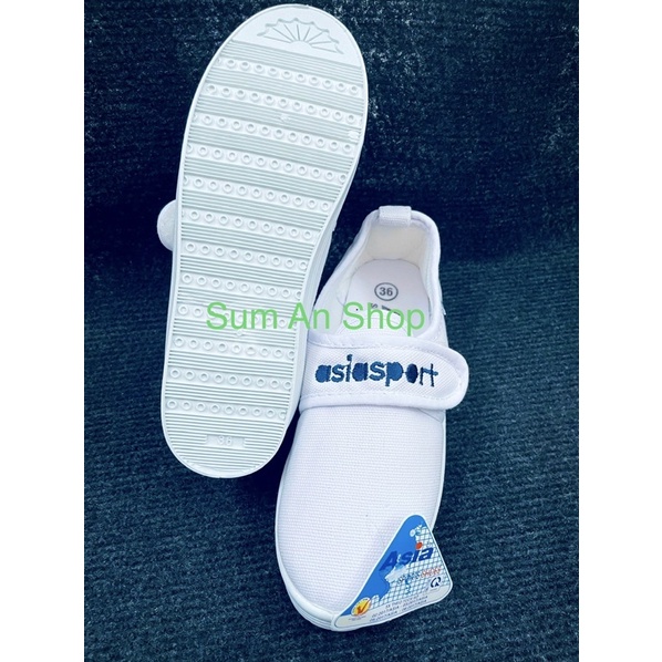 GIÀY THỂ THAO VẢI TRẮNG DÁN NỮ ASIA