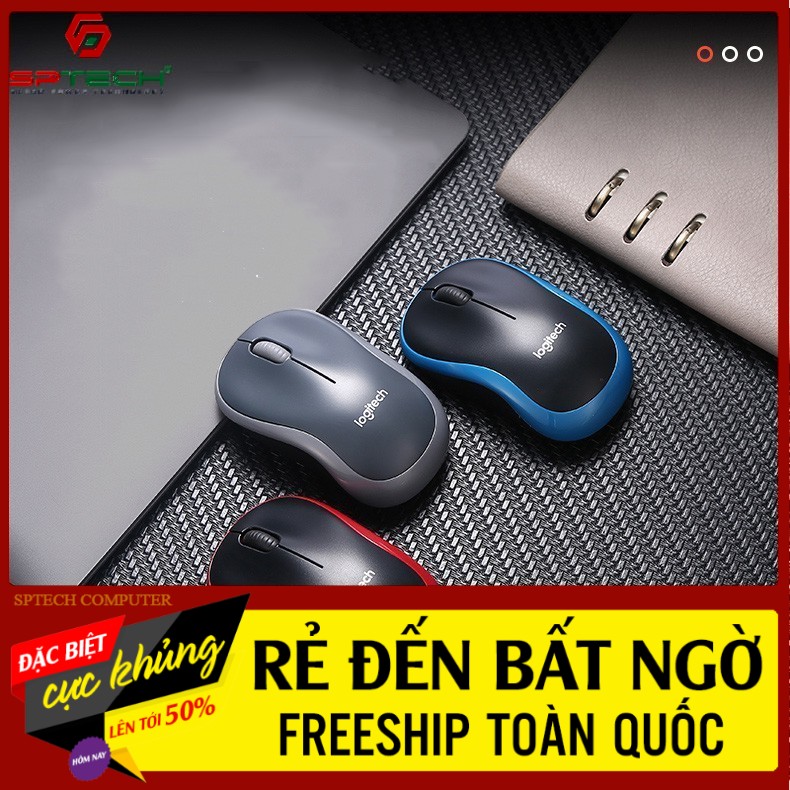 Chuột Không Dây 💎𝓕𝓡𝓔𝓔𝓢𝓗𝓘𝓟💎 Mouse Ko Dây Logitech Laser M185 (BH 6 Tháng) SPTECH COMPUTER