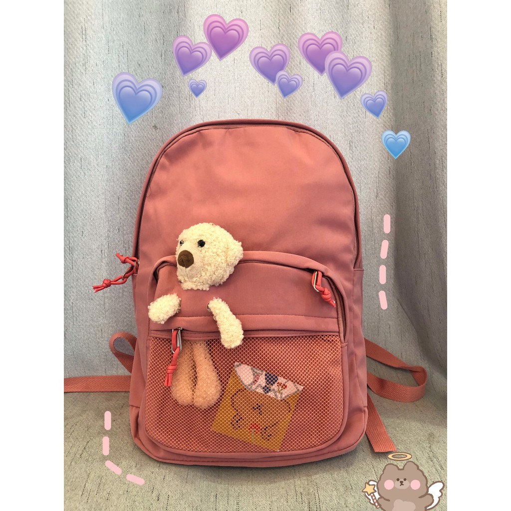 Cặp Học Sinh🎒 Balo Nữ 🎒 FREE SHIP🎒 Balo Học Sinh Gấu Siêu Đáng Yêu, Vải Chống Thấm (ẢNH+VID THẬT)