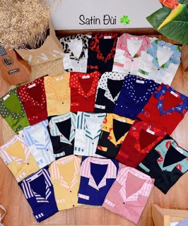(Freesize Satin ) Đồ Bộ Pijama Satin Đùi