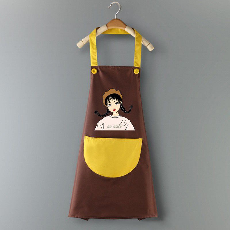 Tạp Dề Hàn Quốc in hình Cute cao cấp Chống thấm nước, Chống bám bẩn hiệu