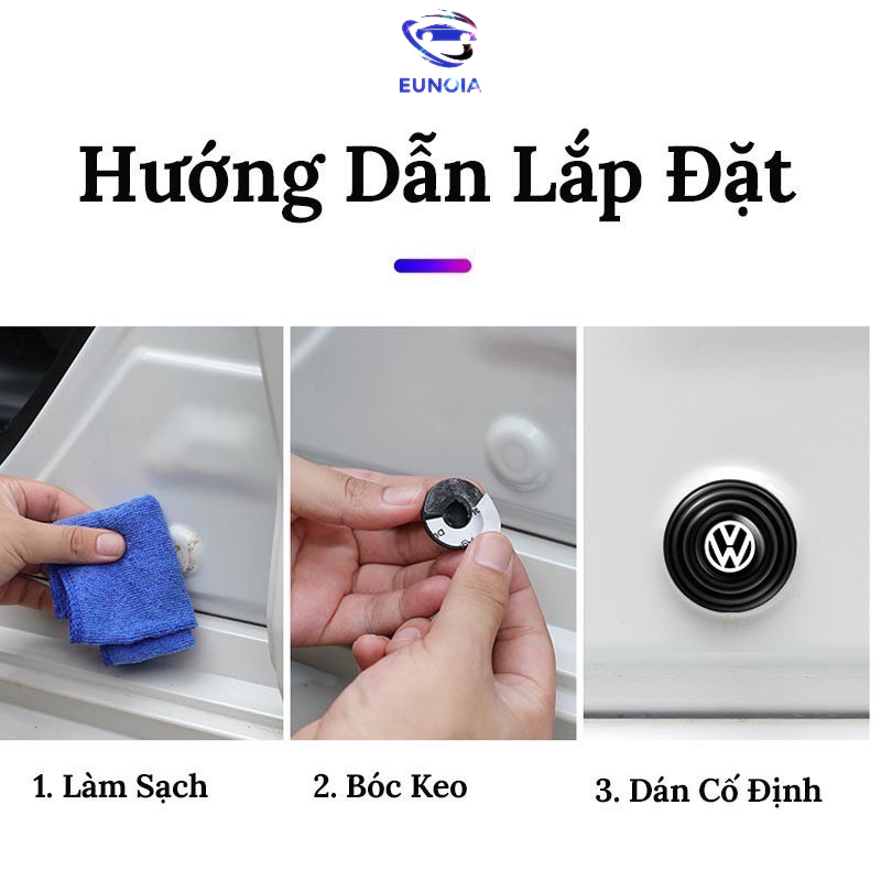 Nút Giảm Chấn Ô Tô, Giảm Lực Đóng Cửa Xe Ô Tô, Miếng Dán Chống Sốc - Bảo Vệ Xe