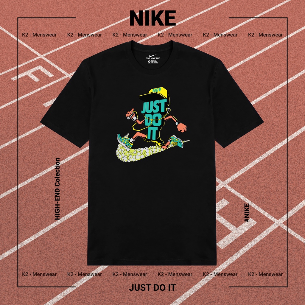Áo phông NKe MRV Just Do It, áo phông form rộng tay lỡ, Chất cotton mịn dày dặn [Freeship Xtra]