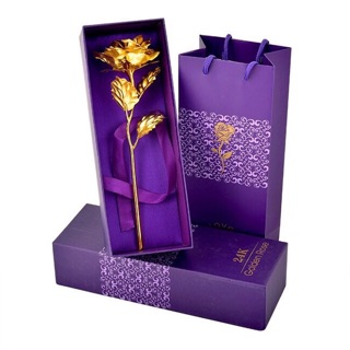 Hoa hồng 3d mạ vàng love