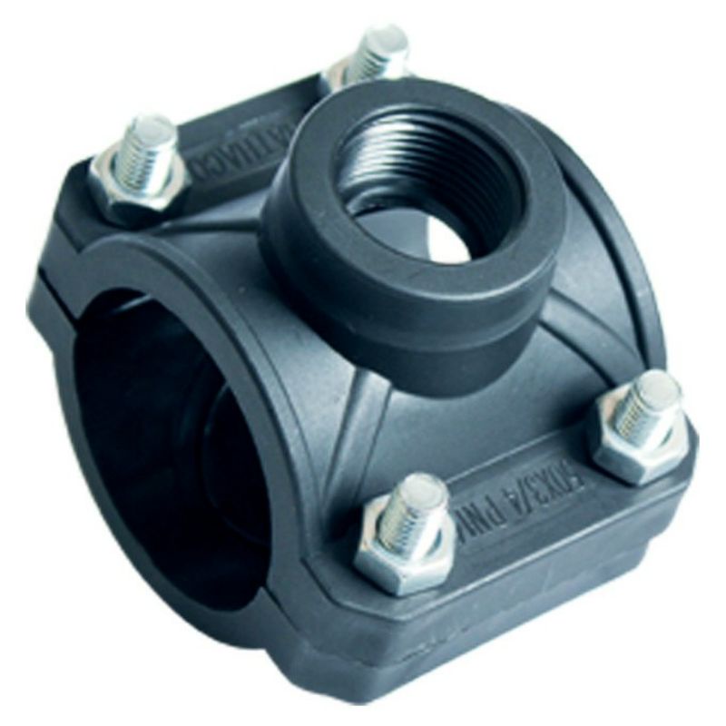 Đai khởi thủy ống đen HPDE 40 ren 21. Đai trích nước dùng cho ống cứng phi 40