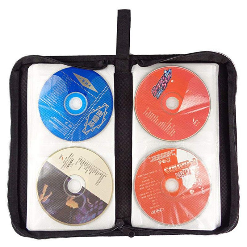 Túi đựng có khóa kéo phù hợp với 80 đĩa Cd Dvd