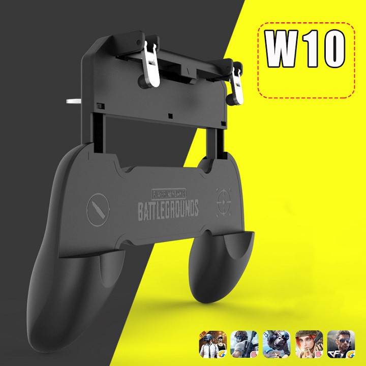 Trợ giá 2 ngày] Tay cầm game W10 Có Nút Bắn Cho Điện Thoại chơi Pubg, Ros, Free Fire Controller