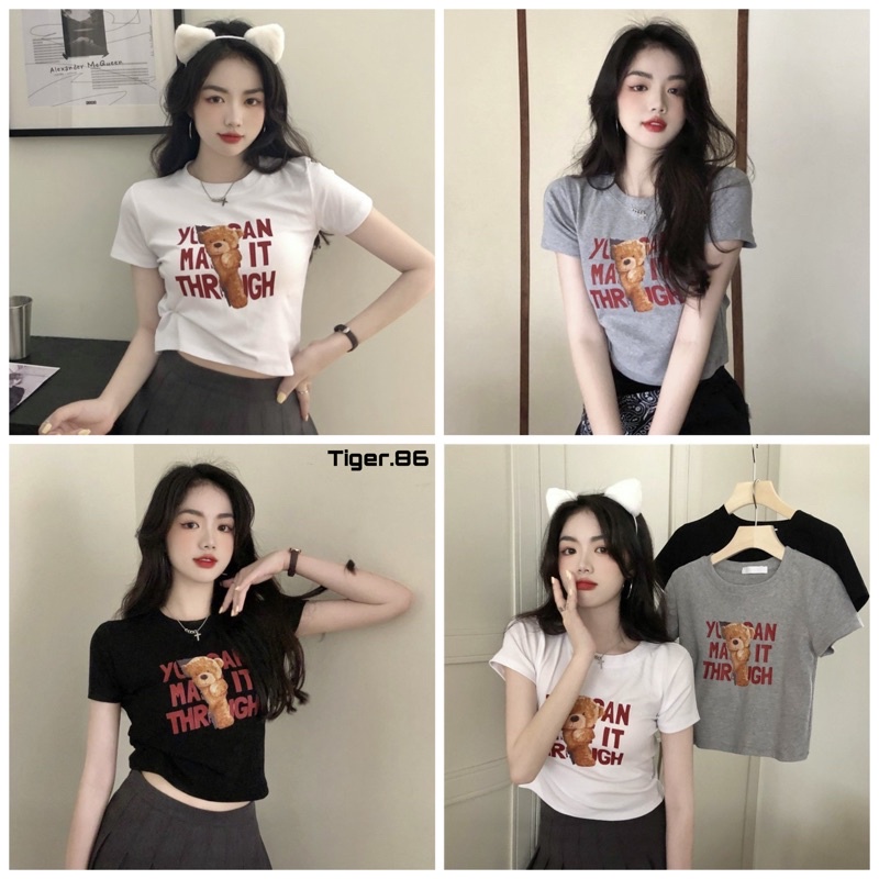 Áo Croptop Tay Ngắn Tiger.86 CR25