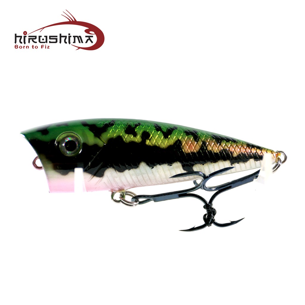 Mồi câu giả Hirushima Minnow Waterpop 10g chuyên lóc, ngựa, hoàng đế, cá măng, cá cháo - HitaFishing