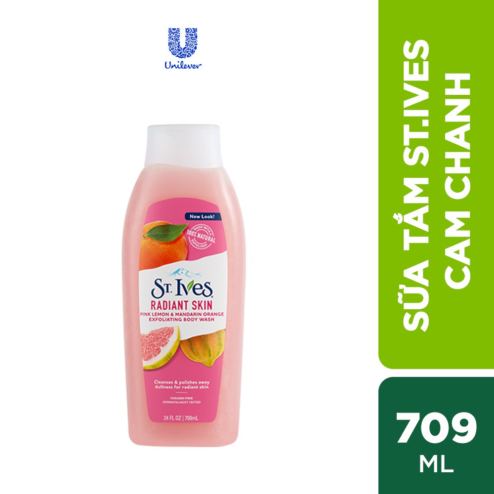 [Mã COSUI5 giảm 8% đơn 150K] Sữa tắm dưỡng da St.Ives Cam Chanh 709ml