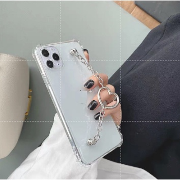 Ốp Điện Thoại tpu Dẻo Họa Tiết Chú Gấu Kèm Dây Đeo Ngọc Trai Chống Rơi Cho iPhone7 7 plus8 8plus xr x/xs xs max 11 11 pro 11 pro max