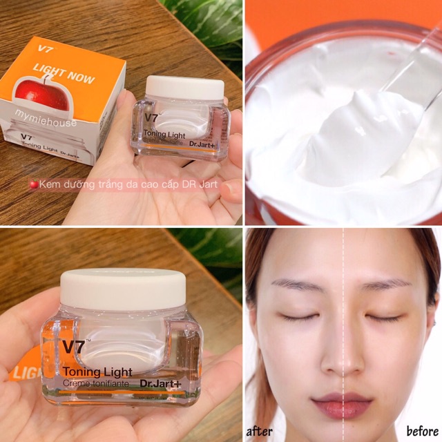 Kem dưỡng trắng tái tạo da V7 Toning Light Dr.Jart+ 15ml (MINISIZE)