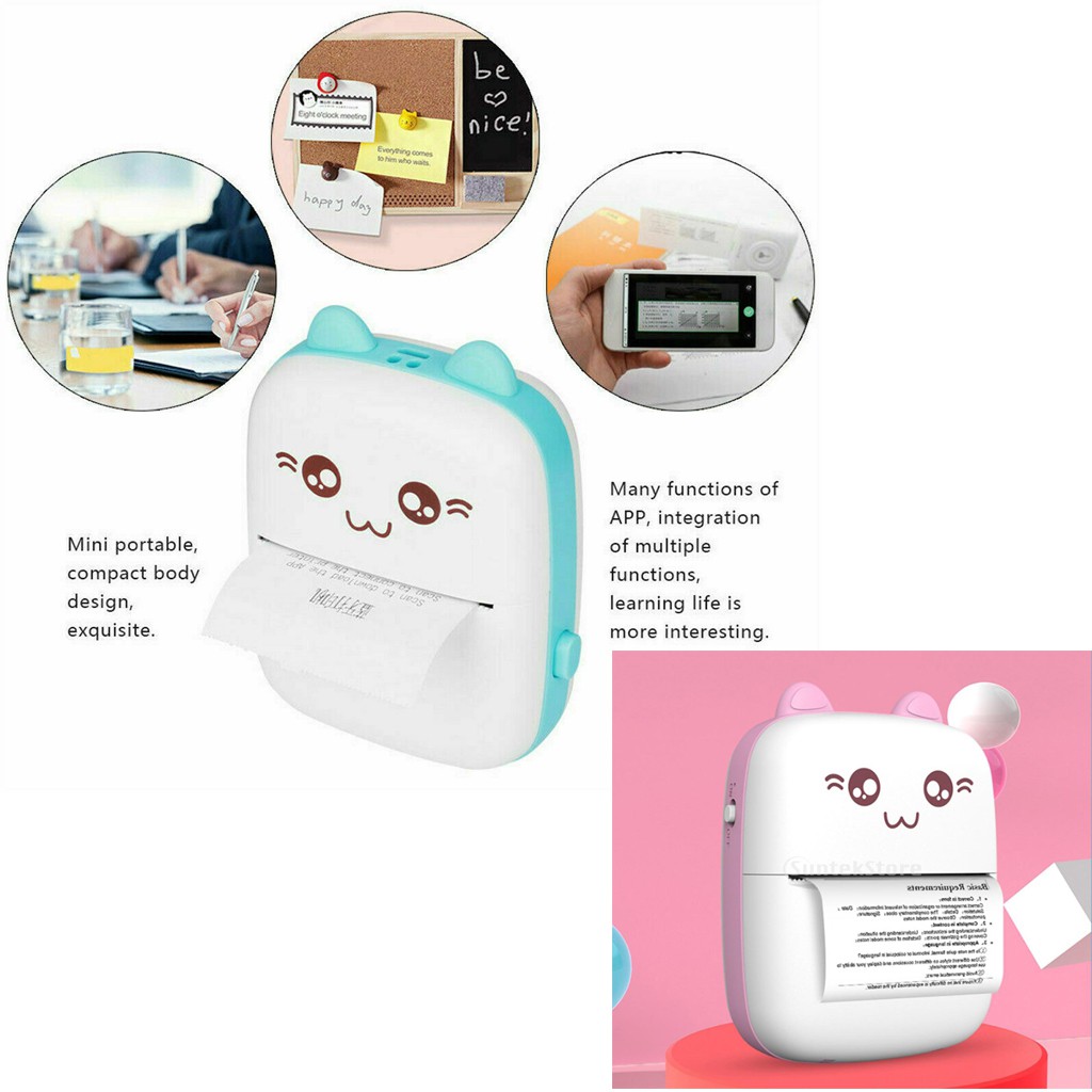 Máy In Nhiệt Mini Bubble Shop61 57x30mm Màu Xanh Dương