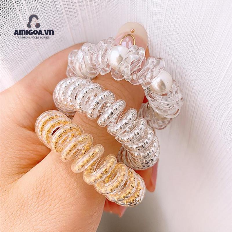 Dây Cột Tóc Không Đường May Thiết Kế Đơn Giản Xinh Xắn