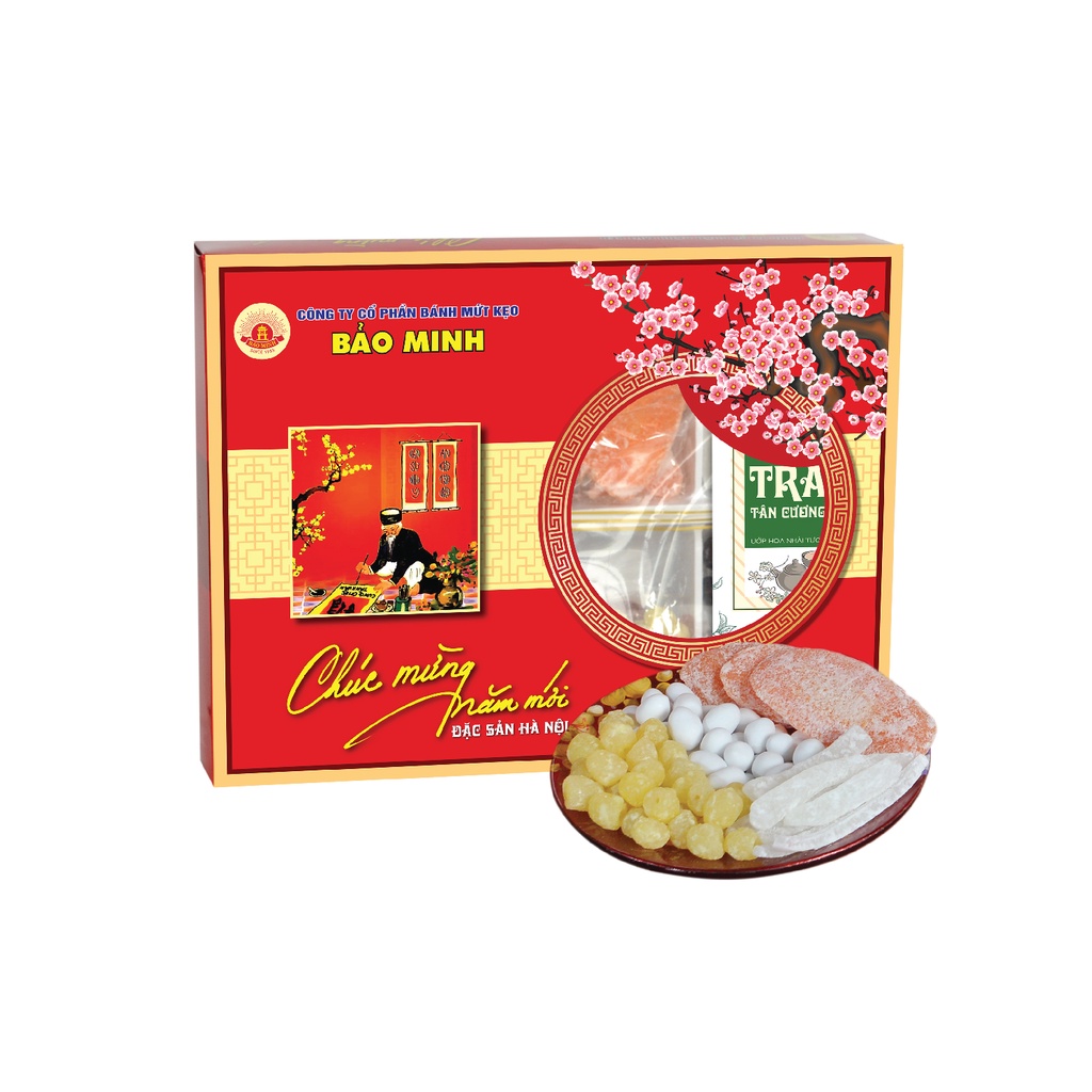 Hộp mứt thập cẩm đặc biệt mix trà Bảo Minh 400gr | BigBuy360 - bigbuy360.vn