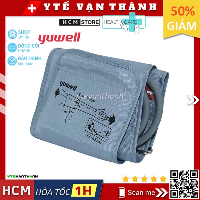 ✅ Bao Vải Huyết Áp Điện Tử (Vòng Bít, Túi Hơi) Yuwell | Dùng được cho các dòng huyết áp điện tử khác -VT0020