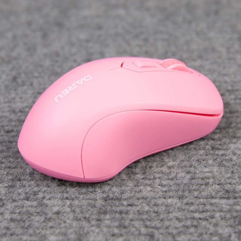 Chuột không dây DAREU LM115G-Mutil color wireless 2.4Ghz Đen/Hồng/Trắng-Hàng chính hãng bảo hành 24 tháng
