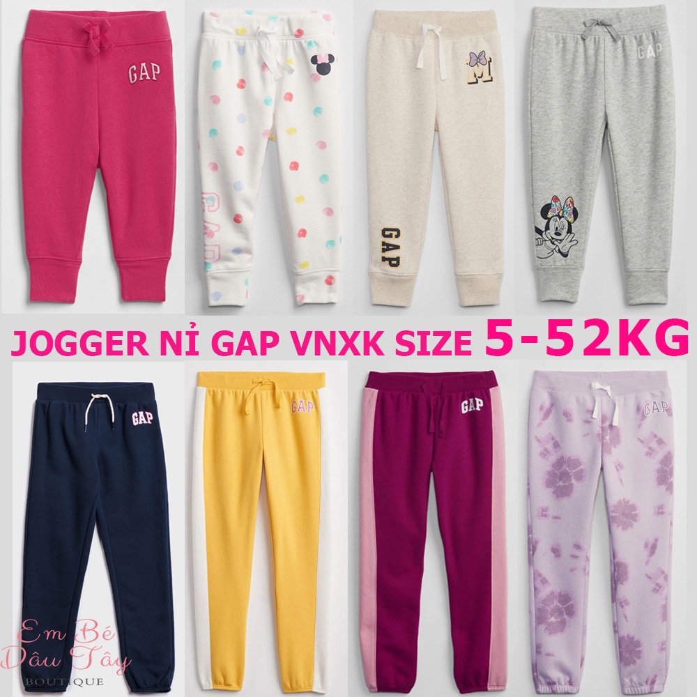 Quần jogger nỉ GAP cho bé gái 0-5tuổi  Quần nỉ dài bé gái QUẦN THU ĐÔNG trẻ em QUẦN DÀI NỈ GAP KIDS, babyGAP