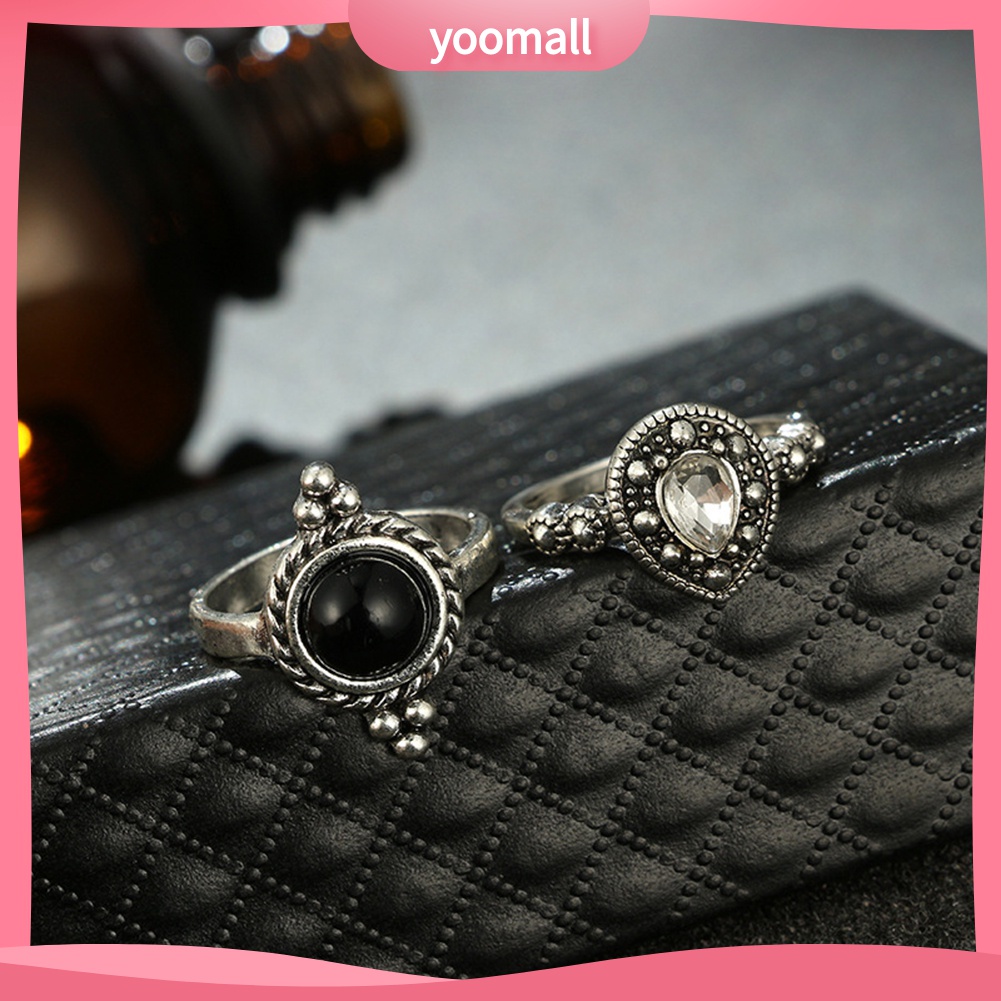 Yomall♡ Bộ 10 NhẫN Midi NhiềU KiểU DáNg Xinh XắN
