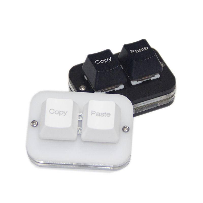 Bàn Phím Cơ Shortcut 2 Nút Có Trục Đỏ Đen Trắng