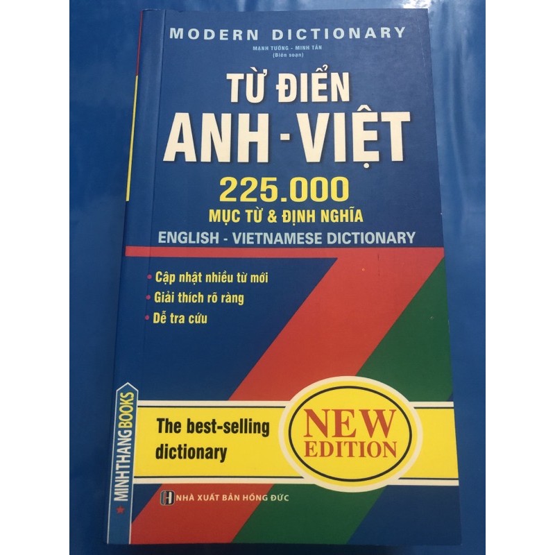 Sách - Từ điển Anh - Việt 225000 mục từ và định nghĩa