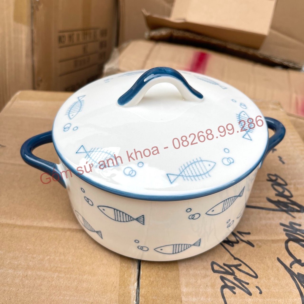 Chén Dĩa Dễ Thương Đĩa Sứ Set Bát Đĩa Decor Bát Ăn Cơm tô nắp sứ siêu đẹp.