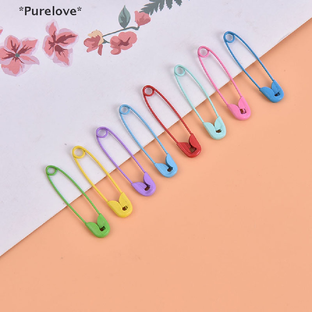 Set 100 ghim cài an toàn bằng thép không gỉ đầy màu sắc
