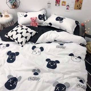 Cbl - hottt] set chăn ga gối cotton poly kaws