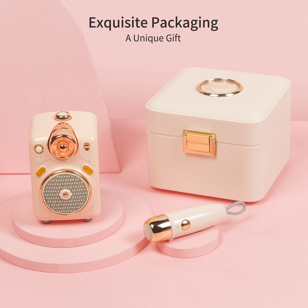 Divoom Fairy-OK Loa Bluetooth Di Động Có Micro Thay Đổi Giọng Nói Chức Năng Hát Karaoke Đài FM Thẻ TF