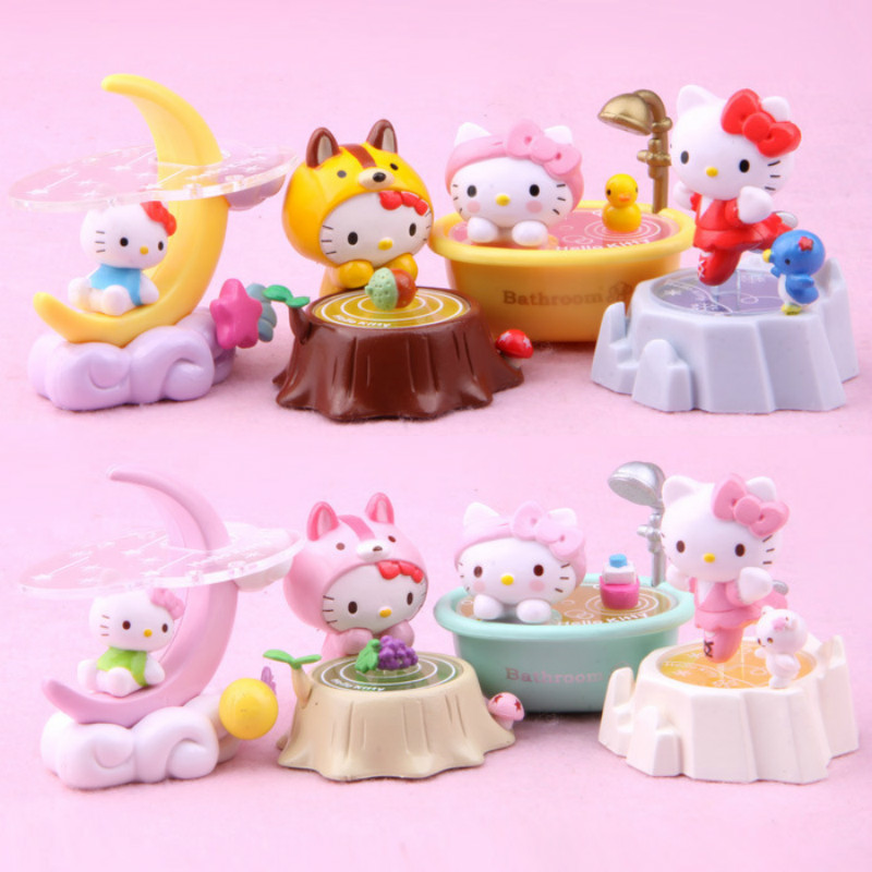 HELLOKITTY Bộ Sưu Tập Búp Bê Nhân Vật Hello Kitty (8 Cái)