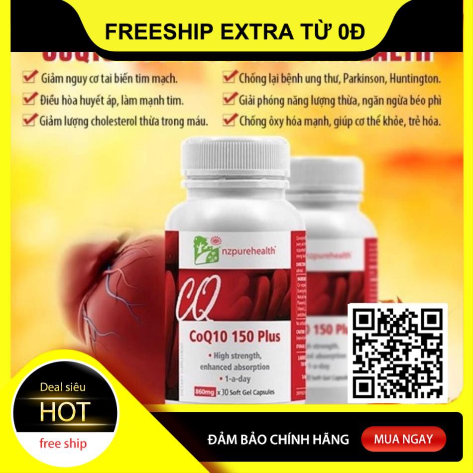Chống Lão Hoá Nzpurehealth CoQ10 150 Plus 30 viên | BigBuy360 - bigbuy360.vn