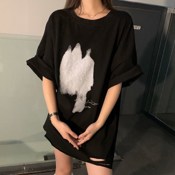 Áo Thun Tay Ngắn Dáng Rộng Thiết Kế Mới Cho Nữ