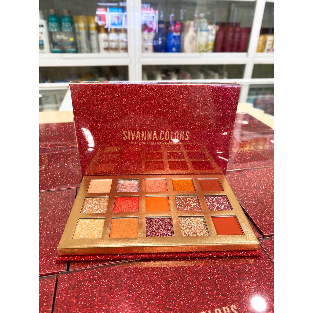 Bảng 15 Ô Phấn Mắt Sivanna Colors Lucky Pretty Eyes Shadow Palette HF5031 Thái Lan