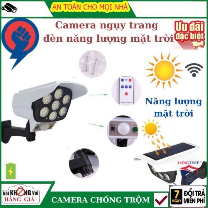 Đèn năng lượng mặt trời ngụy trang Camera chống trộm , Có điều khiển từ xa , chống nước IP68 , bảo hành chính hãng