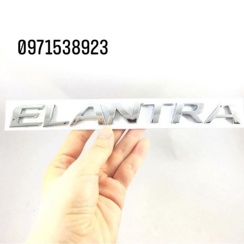 Logo chữ nổi HUYNDAI ELANTRA dán đuôi xe