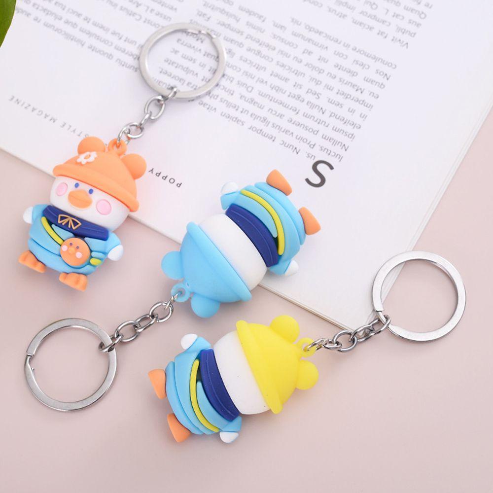 Móc Khóa Hình Vịt PEWANY Lalafanfan Hoạt Hình Đáng Yêu Trang Trí Xe Hơi / Văn Phòng