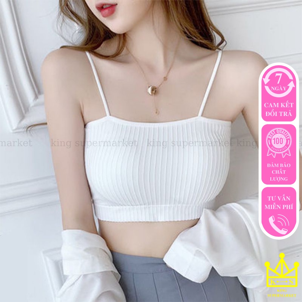 [Mã FAMARAL2 giảm 10K đơn 50K] Áo bra 2 dây len tăm cực đẹp MÃ ABR006 | BigBuy360 - bigbuy360.vn