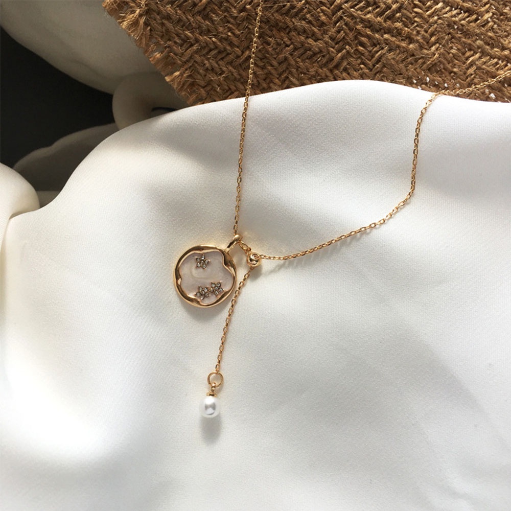 Epoch Vòng Cổ Choker Hình Ngôi Sao Đính Ngọc Trai Thời Trang Dành Cho Nữ