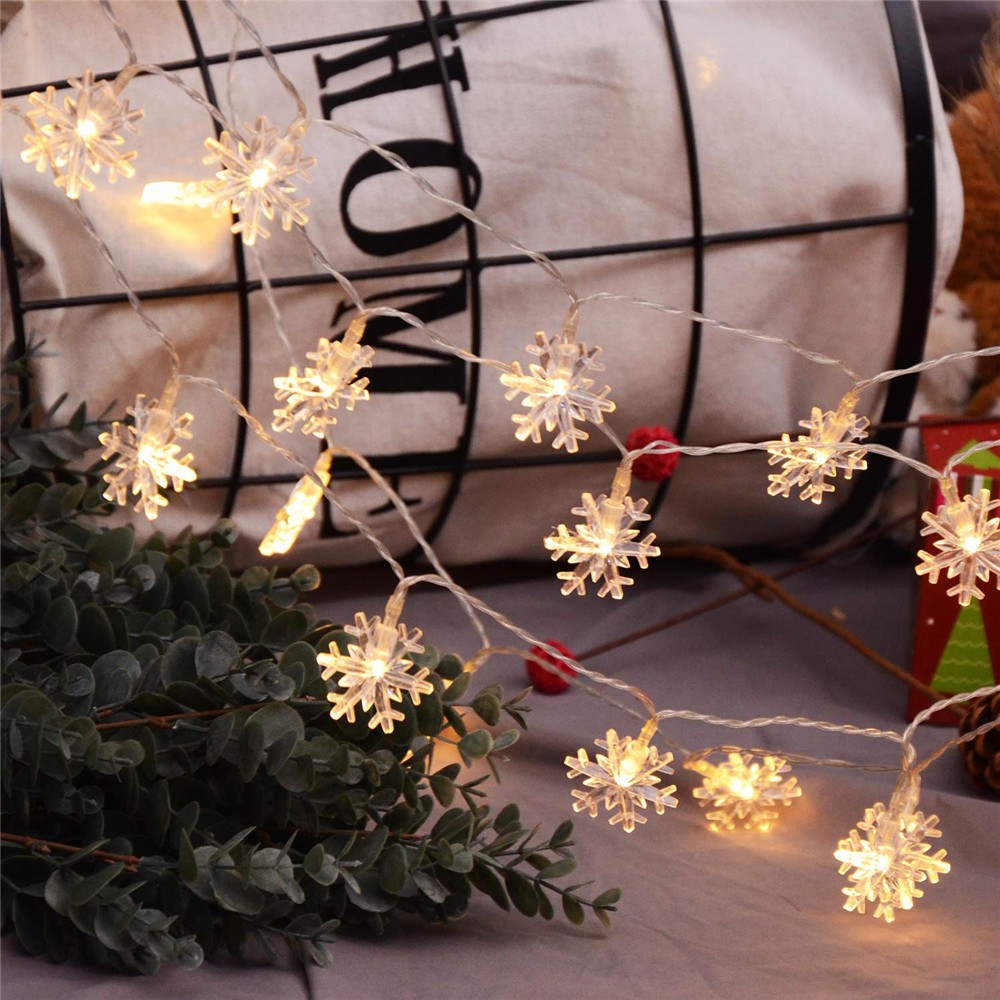 Dây đèn led XIAODUOJIAJU hình bông tuyết trang trí lễ giáng sinh/valentine loại dùng pin/USB