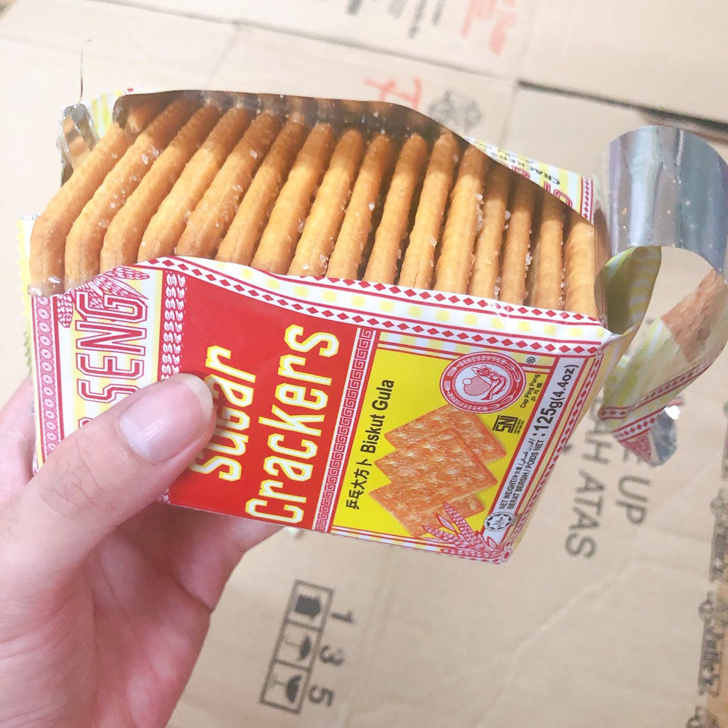 Bánh Ăn Kiêng Lúa Mạch Hup Seng Crackers Có Đường 250g - Đài Loan