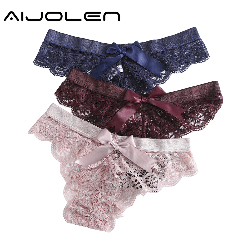 Quần lót Aijolen phối ren xuyên thấu thời trang quyến rũ cho nữ