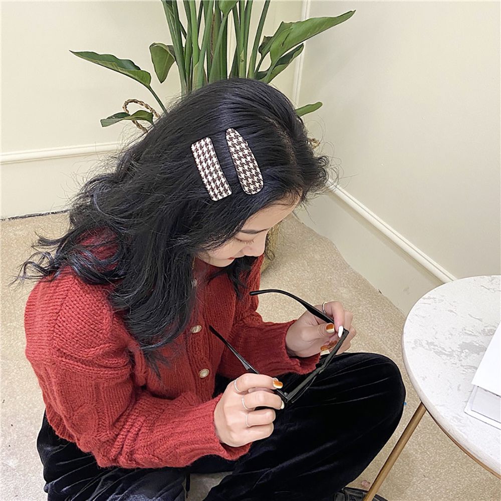 Kẹp tóc hình vuông/ giọt nước phong cách Hàn Quốc đơn giản thời trang cho nữ