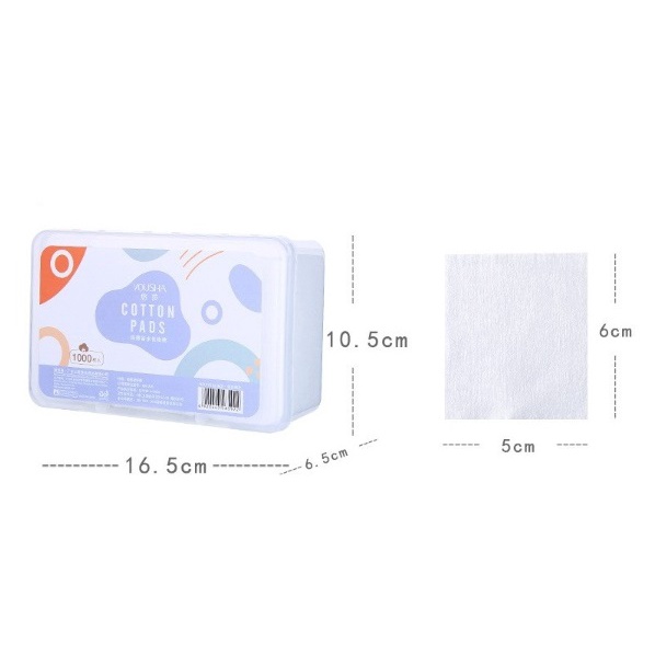 Bông tẩy trang 3 lớp Cotton Pads hộp 1000 miếng 2021