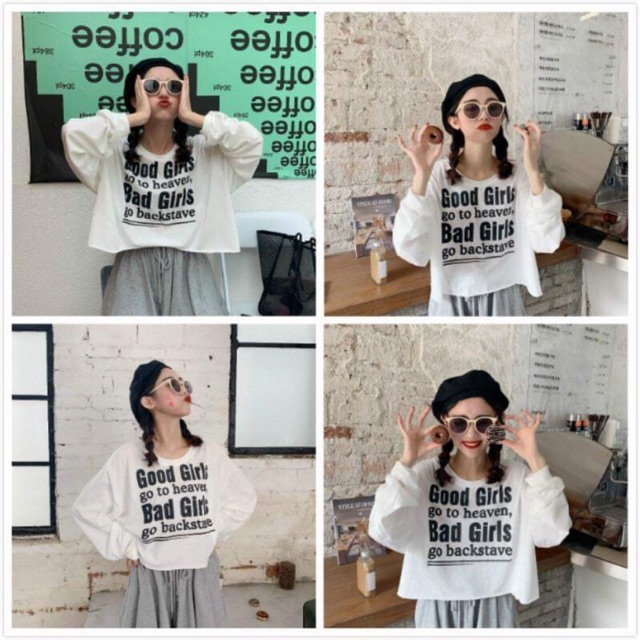 Áo croptop Good girl cá tính NTA0919