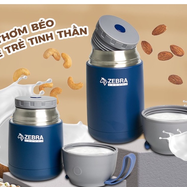 Bình giữ nhiệt ,ủ cháo zebra 650ml Thái Lan cao cấp-123006- 8 màu