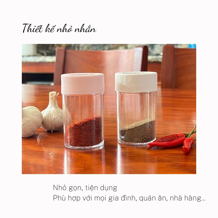 Lọ đựng tăm, tiêu cao cấp nhựa Việt Nhật 2972  thiết kế nhỏ gọn, đẹp mắt, tiện lợi br01637