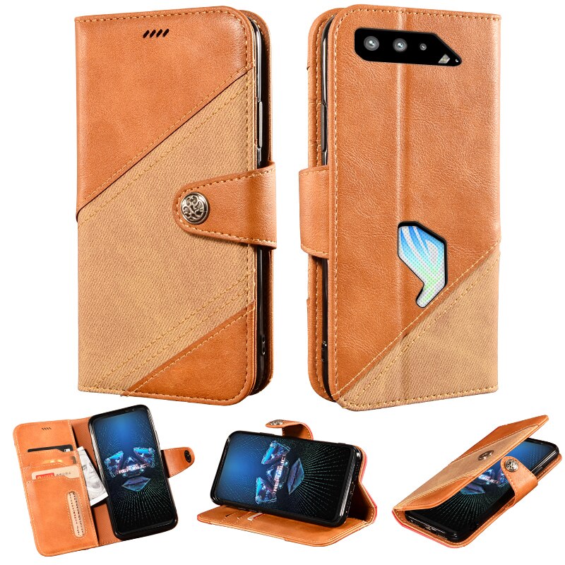 Bao Da Điện Thoại Có Ngăn Đựng Thẻ Xinh Xắn Cho Asus Rog Phone 5