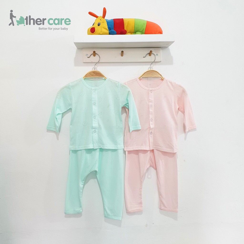 Bộ Quần áo sơ sinh Fathercare Cài giữa- Dài tay - Hình khối FC245