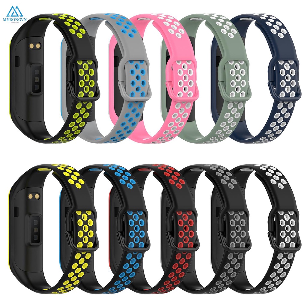 Dây đeo silicone thay thế màu trơn thời trang cho đồng hồ thông minh Samsung Galaxy Fit 2 SM-R220